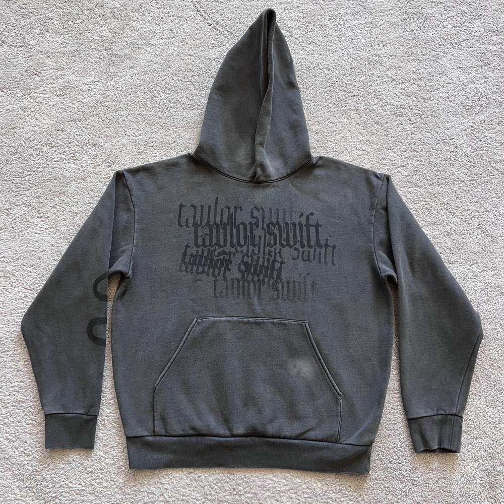 Taylor Swift Reputation Hoodie Womens XS/S Gray Snake Graphic Oversized Pullover